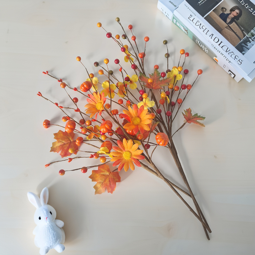 Artificial Pumpkin Berry Branches Autumn Harvest Festival Home Decoration - Image 4