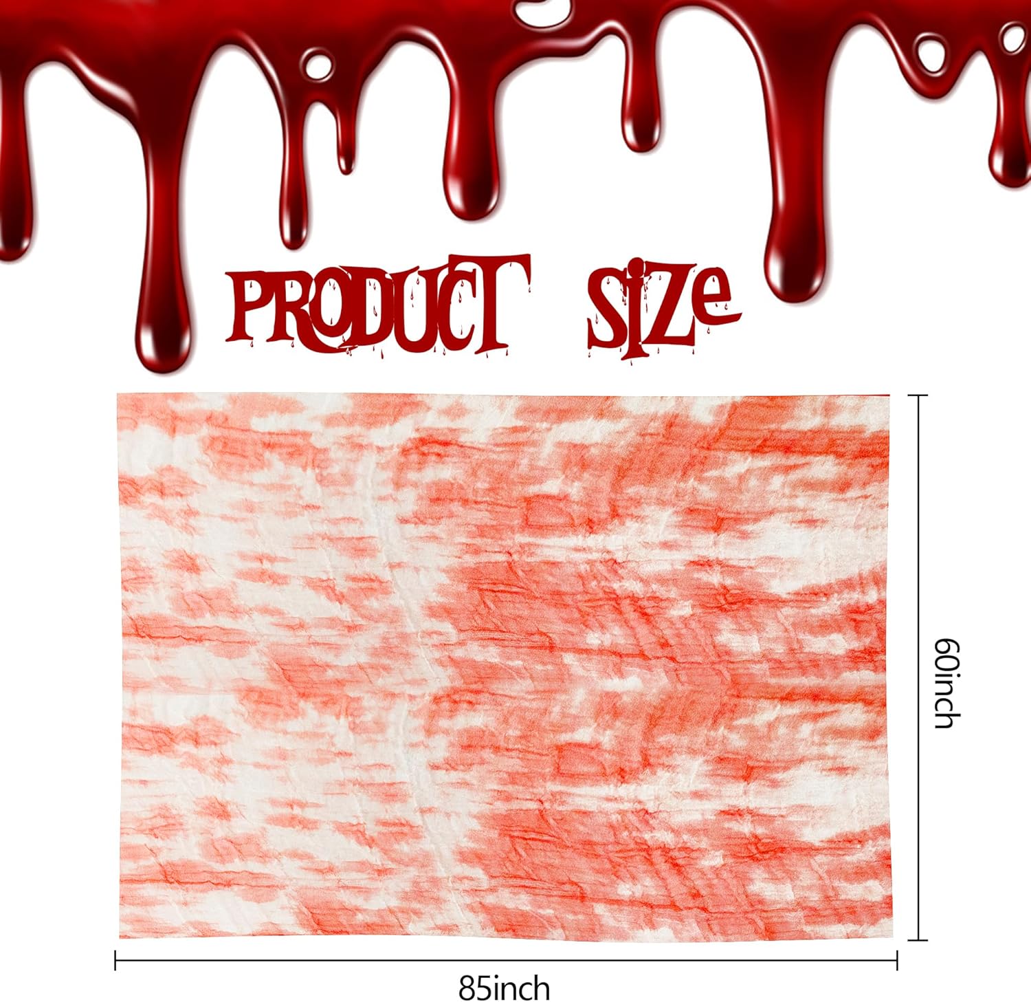 Halloween Bloody Gauze Tablecloth with Handprint Design for Creepy Decor - Image 6