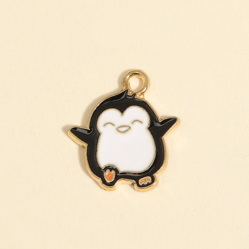 10pcs Gold Penguin Charms for DIY Jewelry Making - Image 4