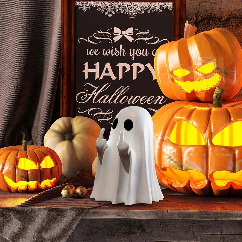 Cute Ghost Middle Finger Statue - Image 4