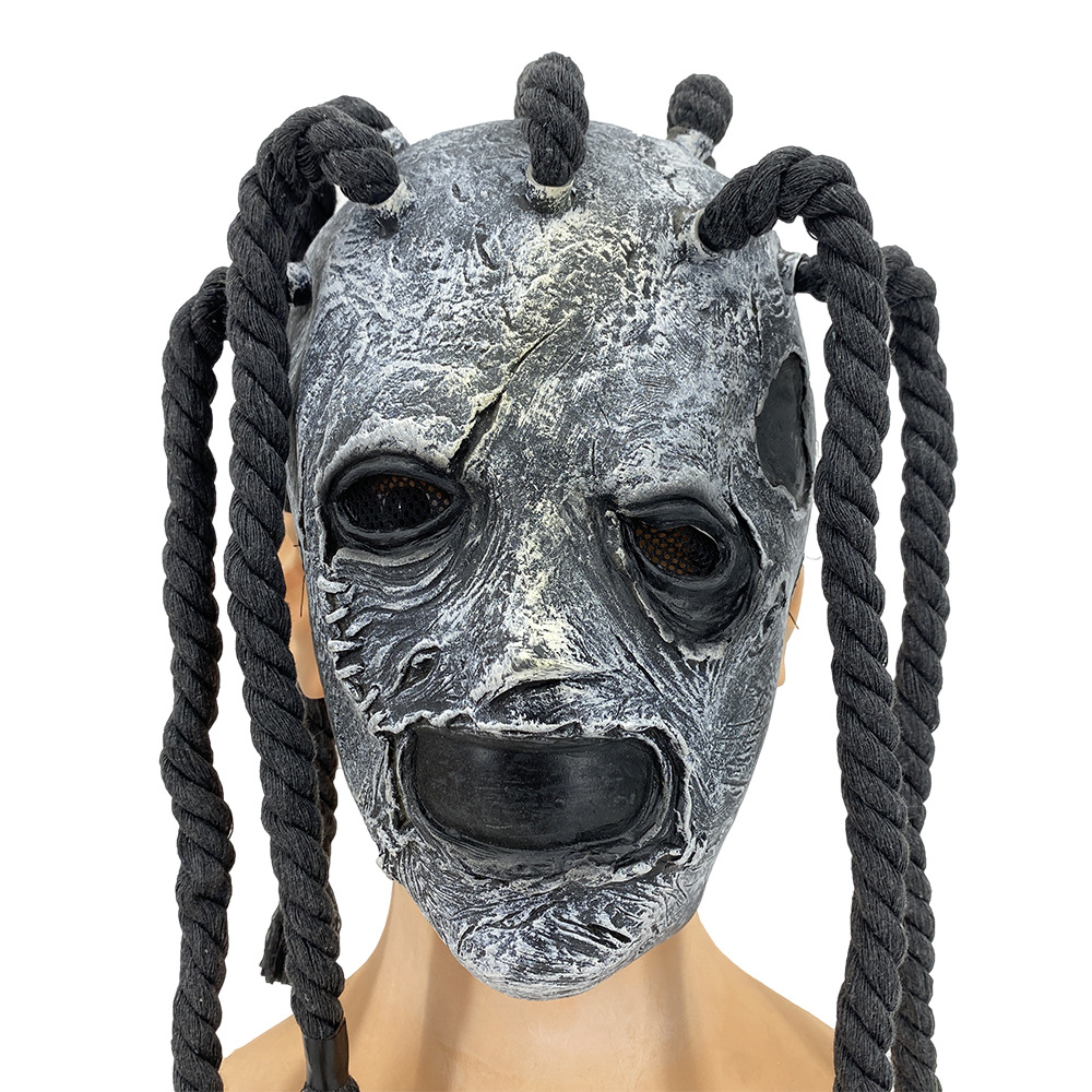 Unique Funny Halloween Mask with Braid for Cosplay and Parties