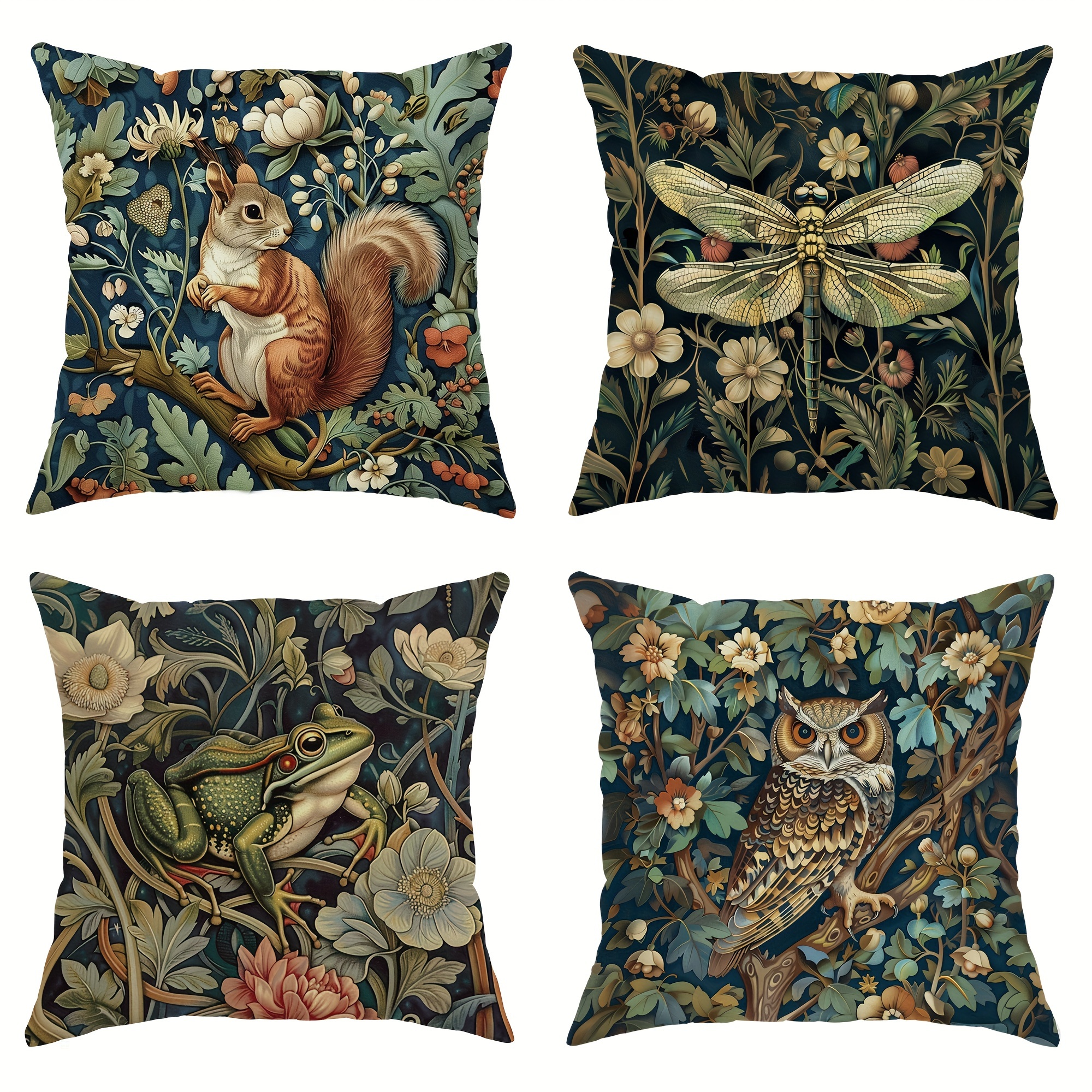 Woodland Animals Decorative Zippered Pillowcase for Sofa & Bed