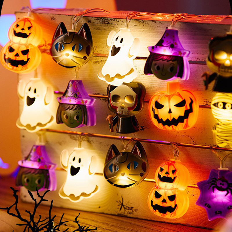 Halloween LED String Lights Pumpkin Ghost Spider Decoration 3M