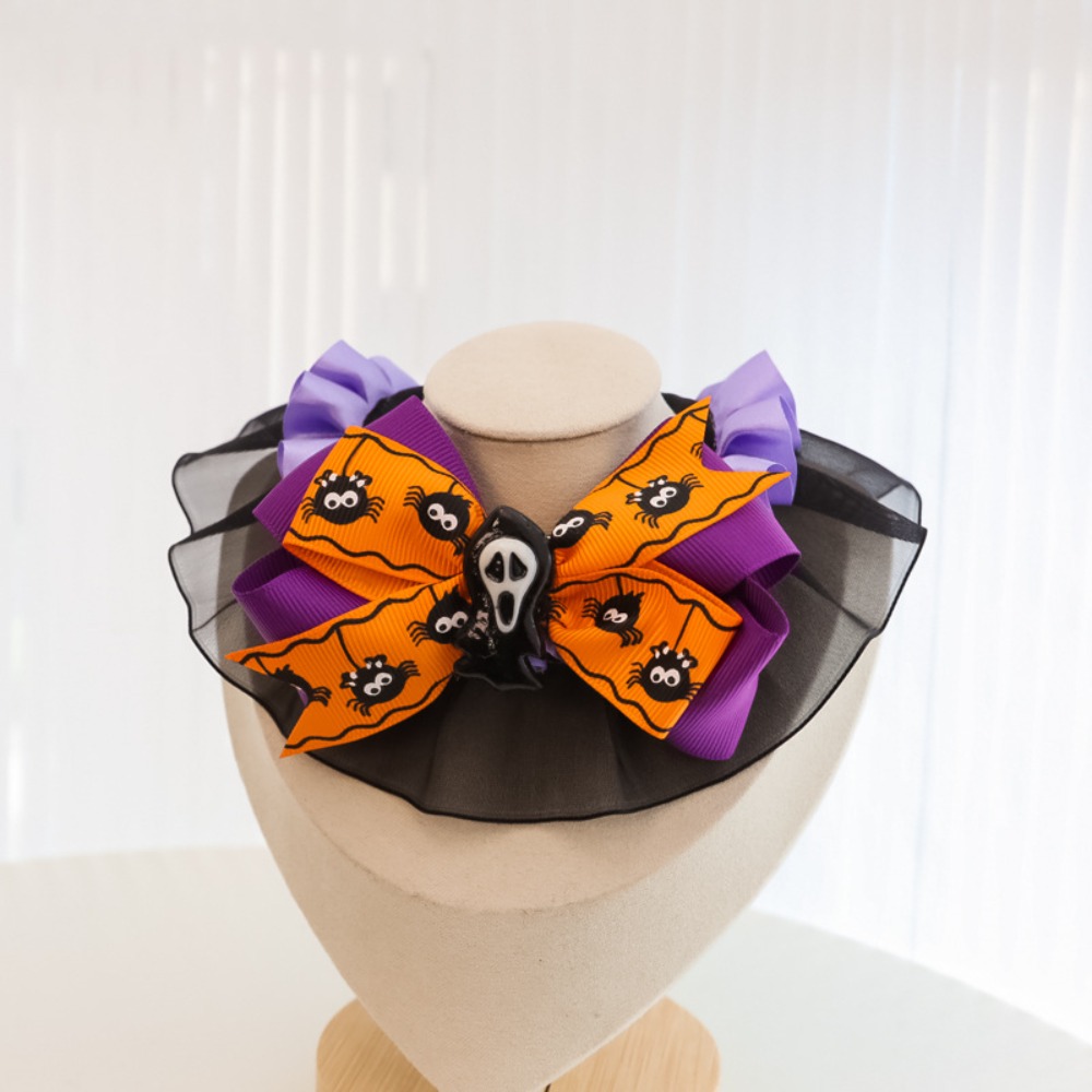 Halloween Pet Collar with Pumpkin Bow & Bat Wings for Cats and Dogs - Image 2