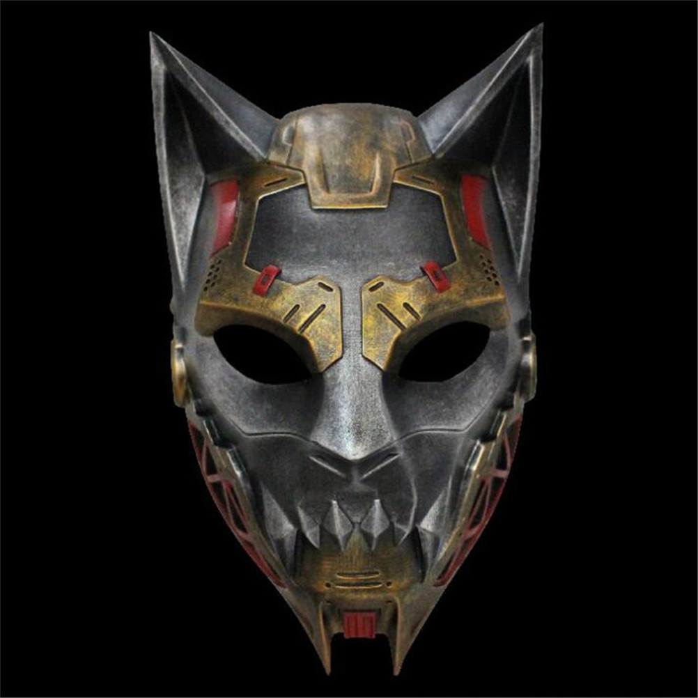 Halloween White Wolf Demon Mask Full Face Cosplay Costume Mask