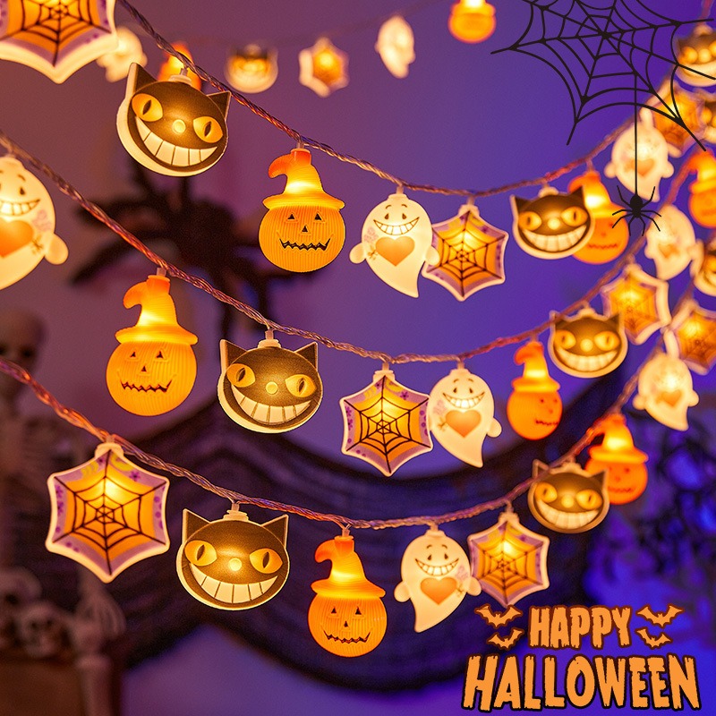 1.5m 10LED Halloween Spooky Ghost Light String – Haunted House Party Decor - Image 2