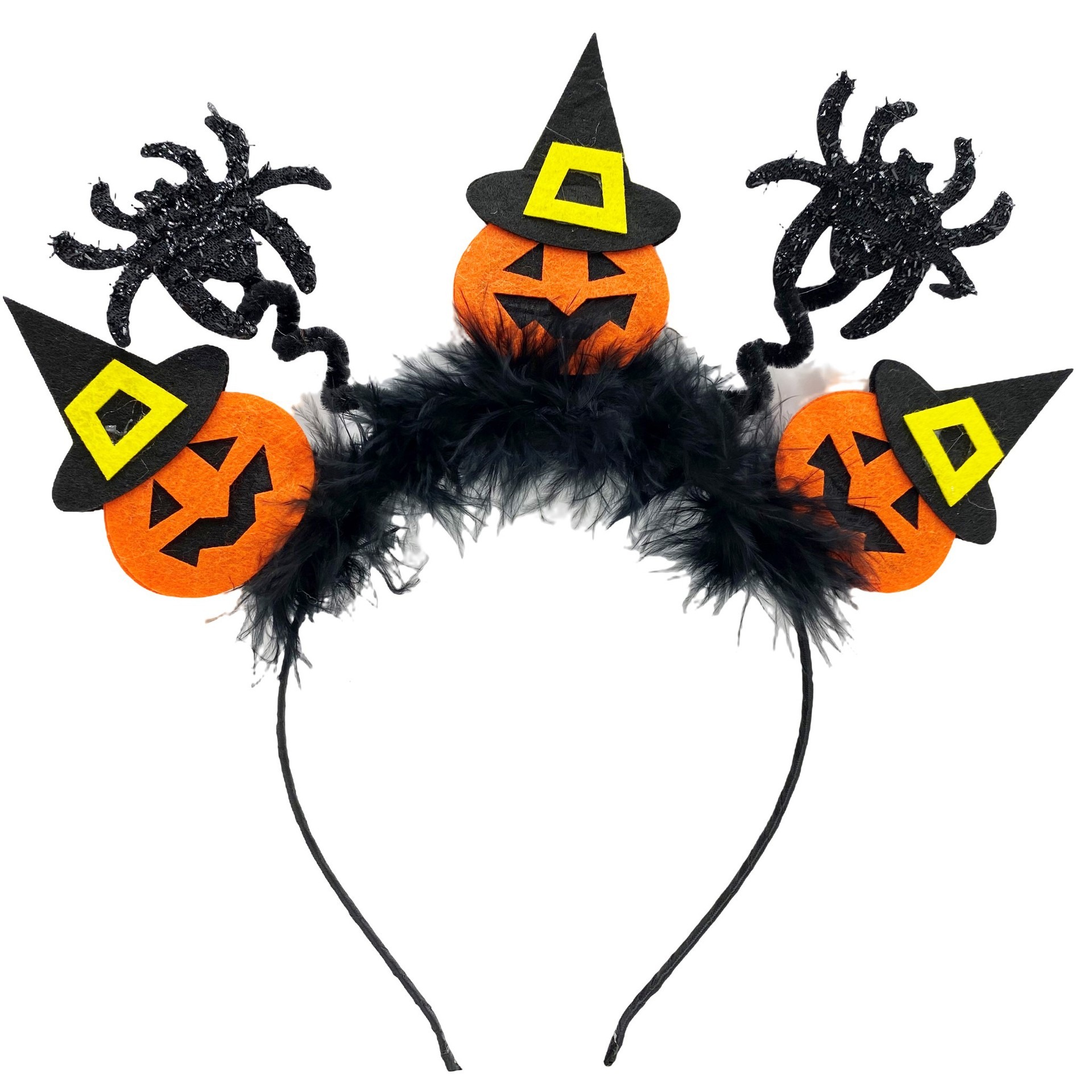Halloween Bat Spider Headband - Spooky Pumpkin Hair Wear for Ghost Festival