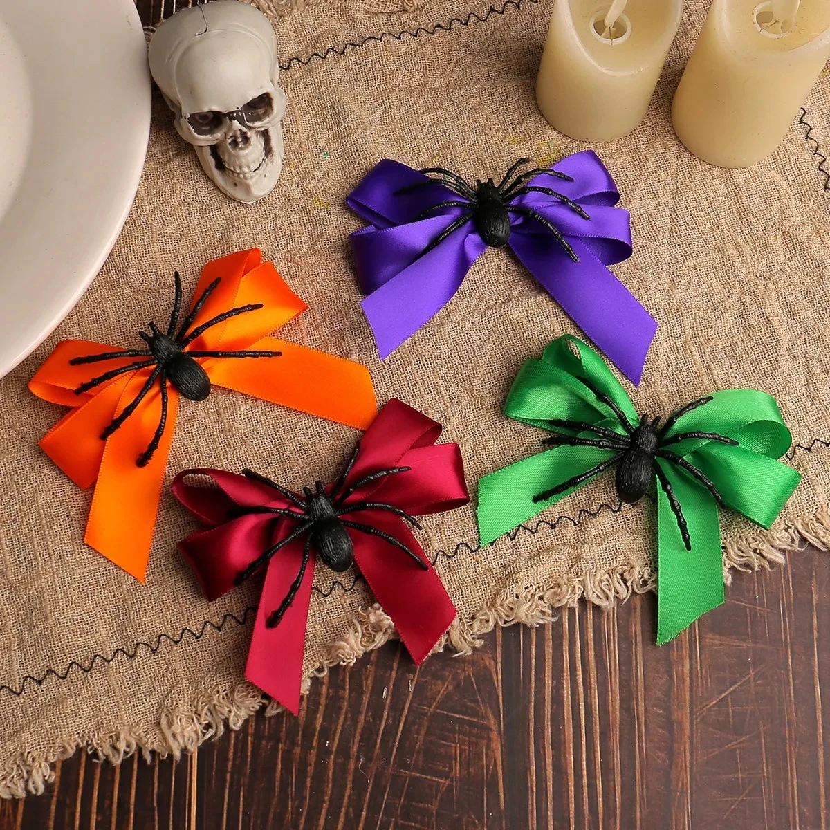 Halloween Spider Bowknot Hairpin for Girls – Trick or Treat Bat Headwear - Image 2