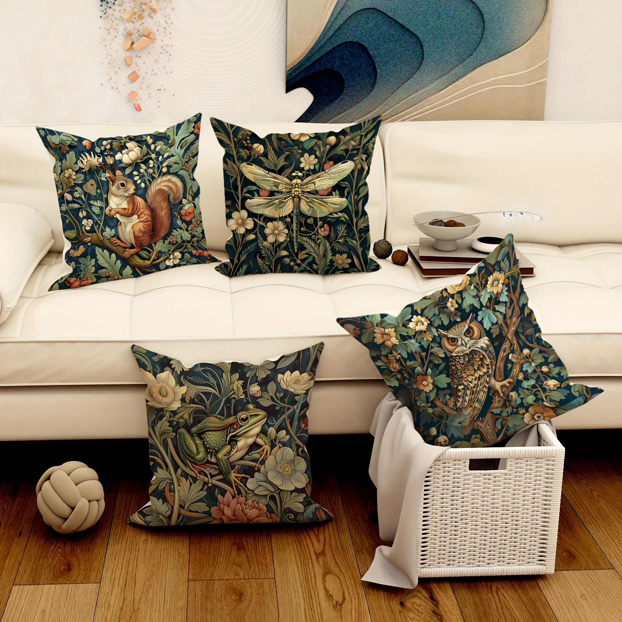 Woodland Animals Decorative Zippered Pillowcase for Sofa & Bed - Image 2