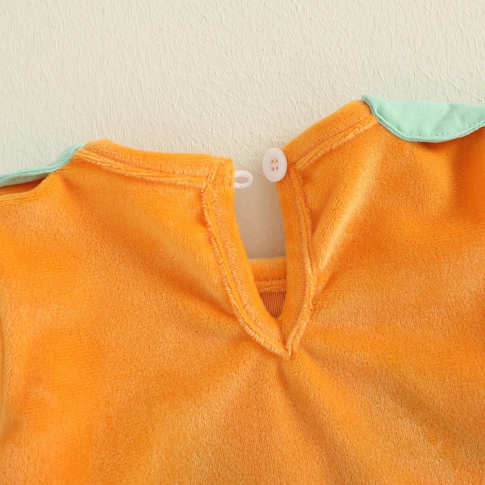 Infant Halloween Pumpkin Romper Fall Bodysuit 0-18M - Image 5