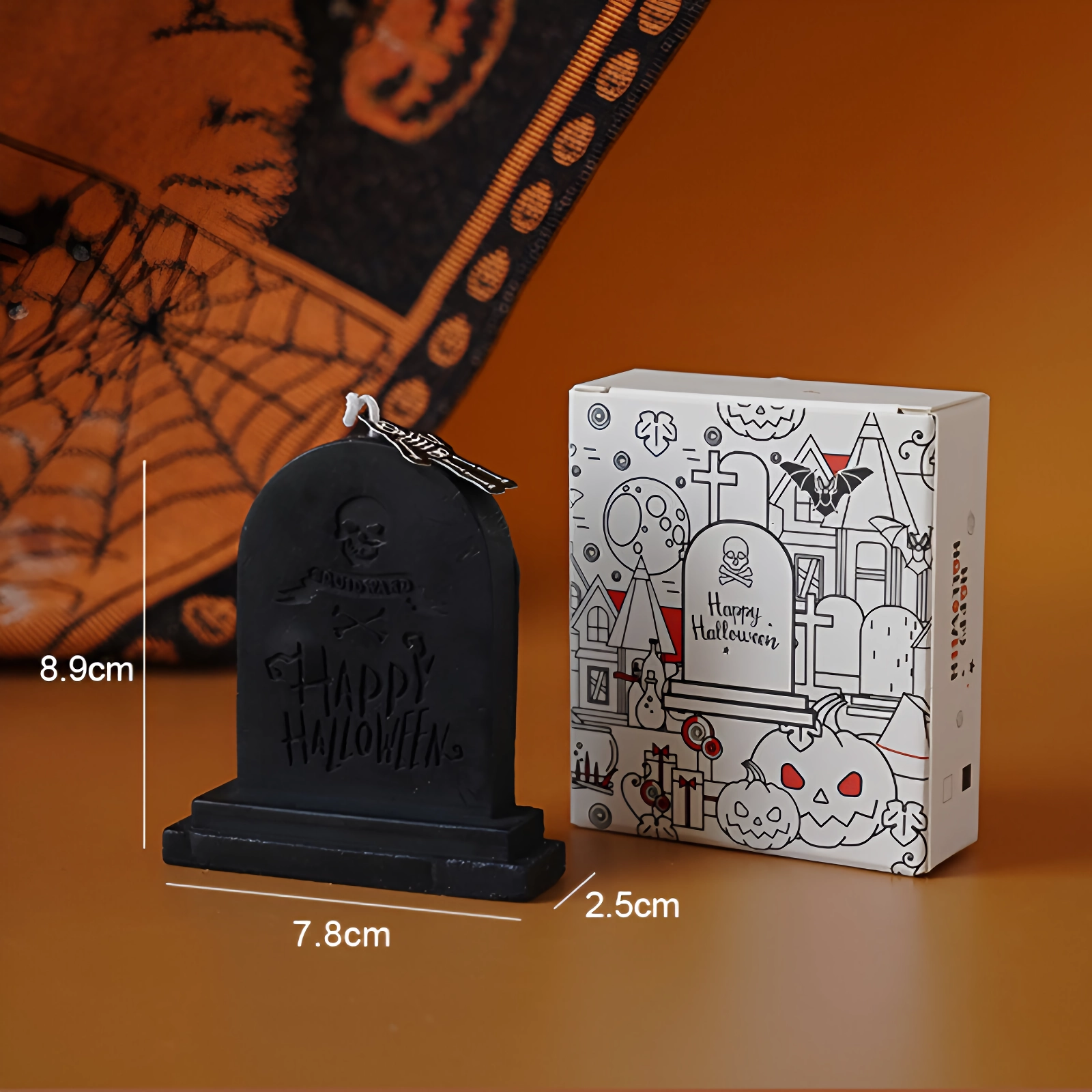 Skull Tombstone Scented Candle – Halloween & Autumn Decor, Perfect for Parties & Gifts - Image 4
