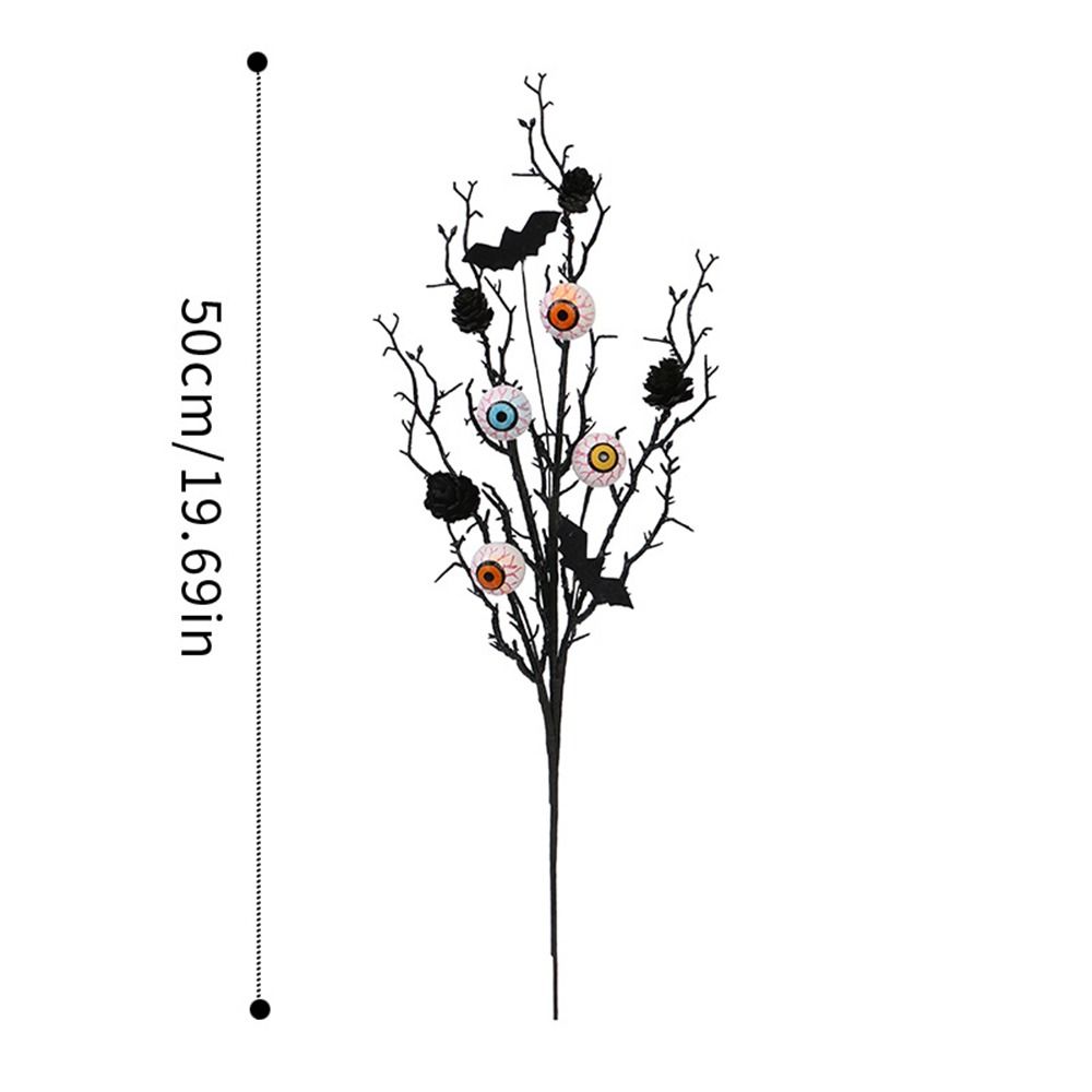 50cm Halloween Maple Bat Bouquet with Spooky Eyeball Twig Branches - Image 6