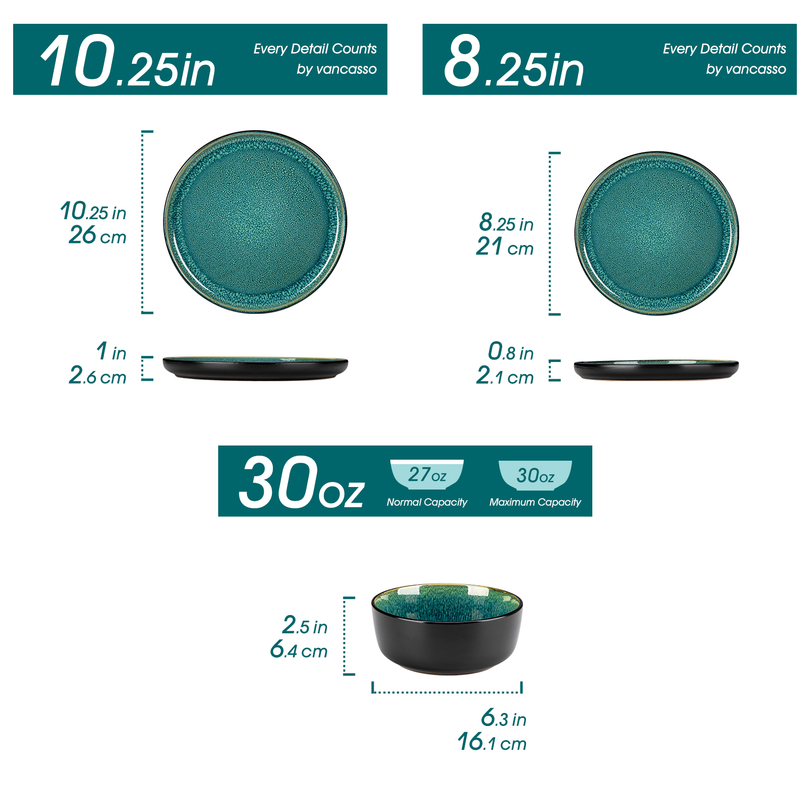 Green Reactive Glaze Dinnerware Set – Oven Safe Stoneware - Image 6