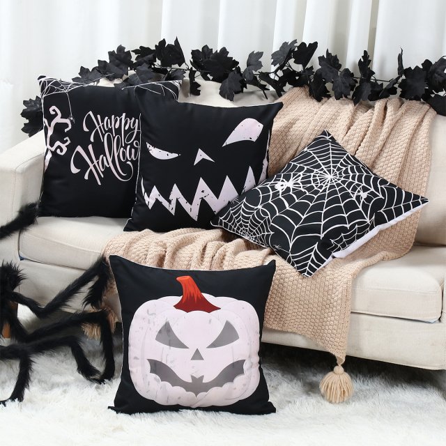Halloween Pumpkin Pillow Cover Trick or Treat Party Decoration