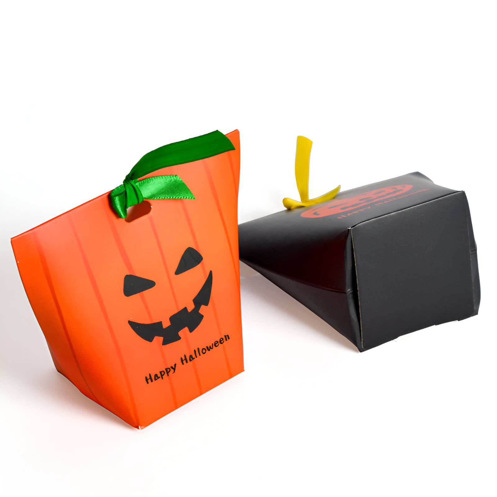 10Pcs Halloween Pumpkin Candy Boxes for Treats & Party Favors - Image 4