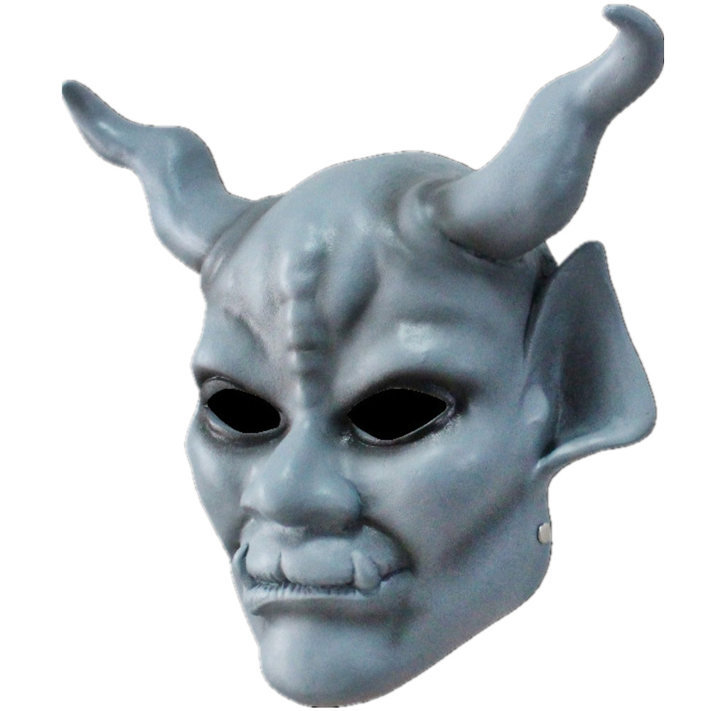 Resin Demon Bullhorn Mask for Halloween Cosplay & Party Costume - Image 3