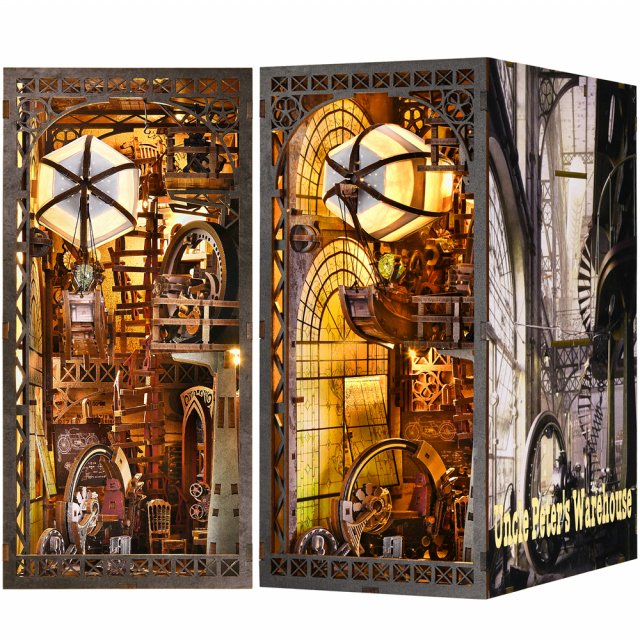 DIY Wooden Book Nook Kit - The Creation Room with Balloon Shi