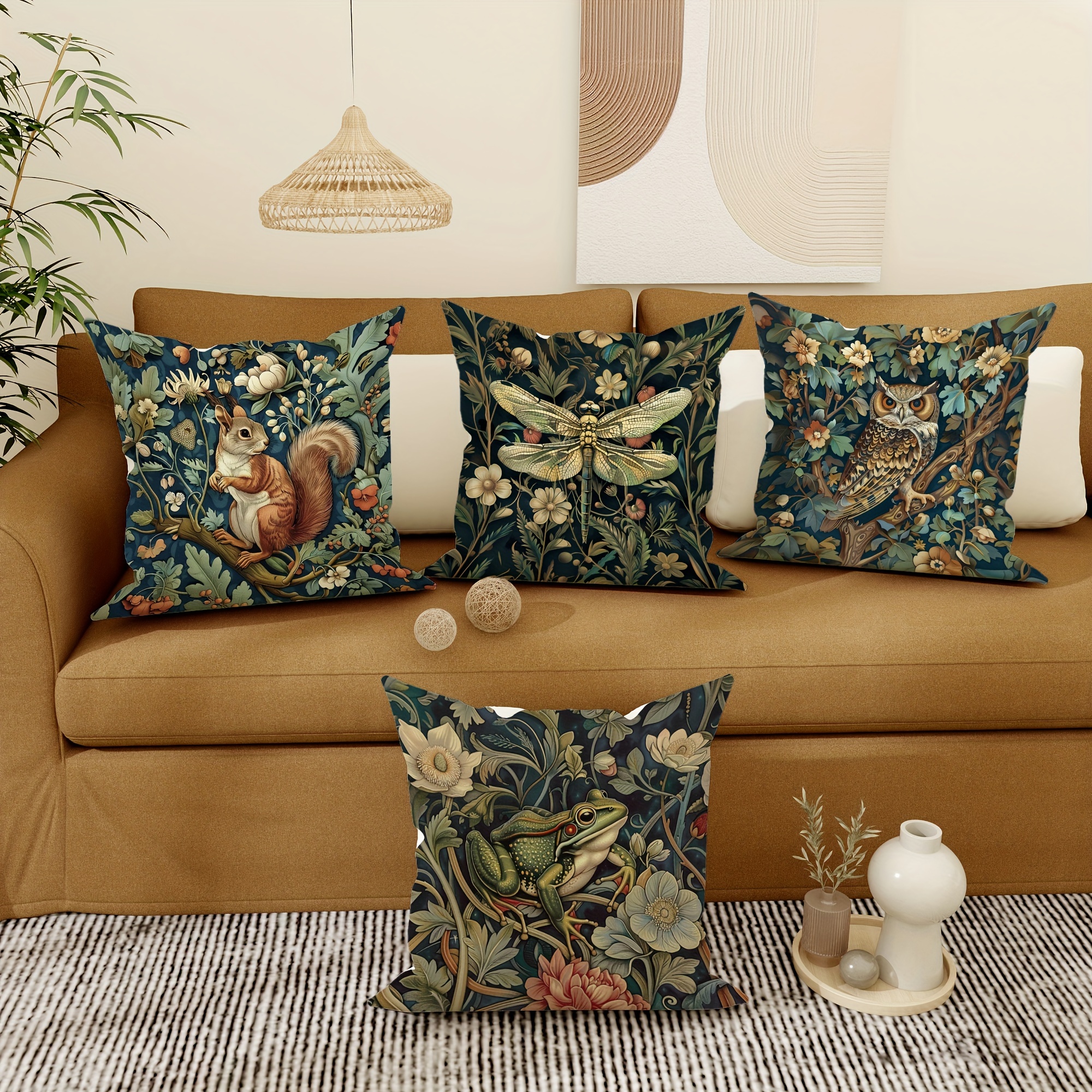 Woodland Animals Decorative Zippered Pillowcase for Sofa & Bed - Image 3