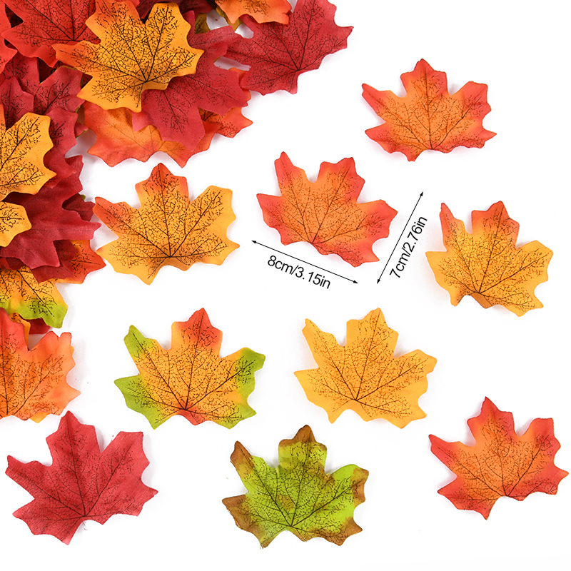 Artificial Maple Leaves – 200pcs Fall Decorations for Home, Party & Crafts - Image 7