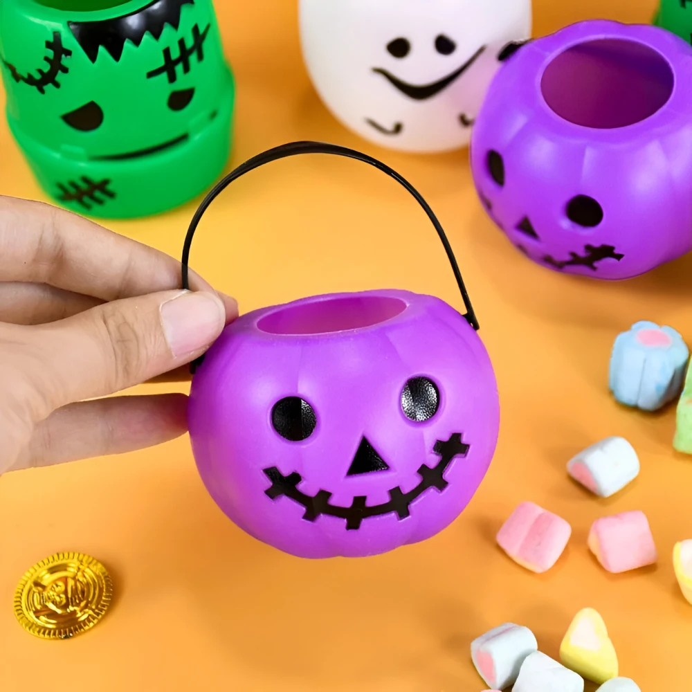Halloween Pumpkin Buckets for Kids – Trick or Treat Candy Holders - Image 5