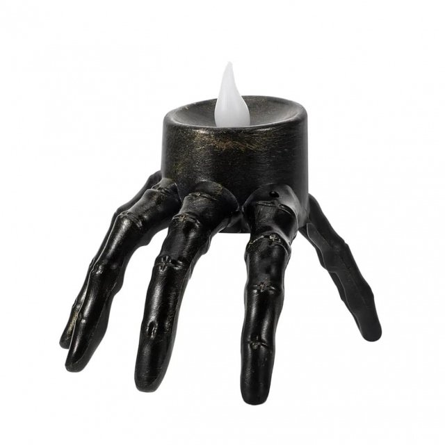 Halloween Skull Hand Lantern Light - LED Flameless Candle & Ghost Lamp