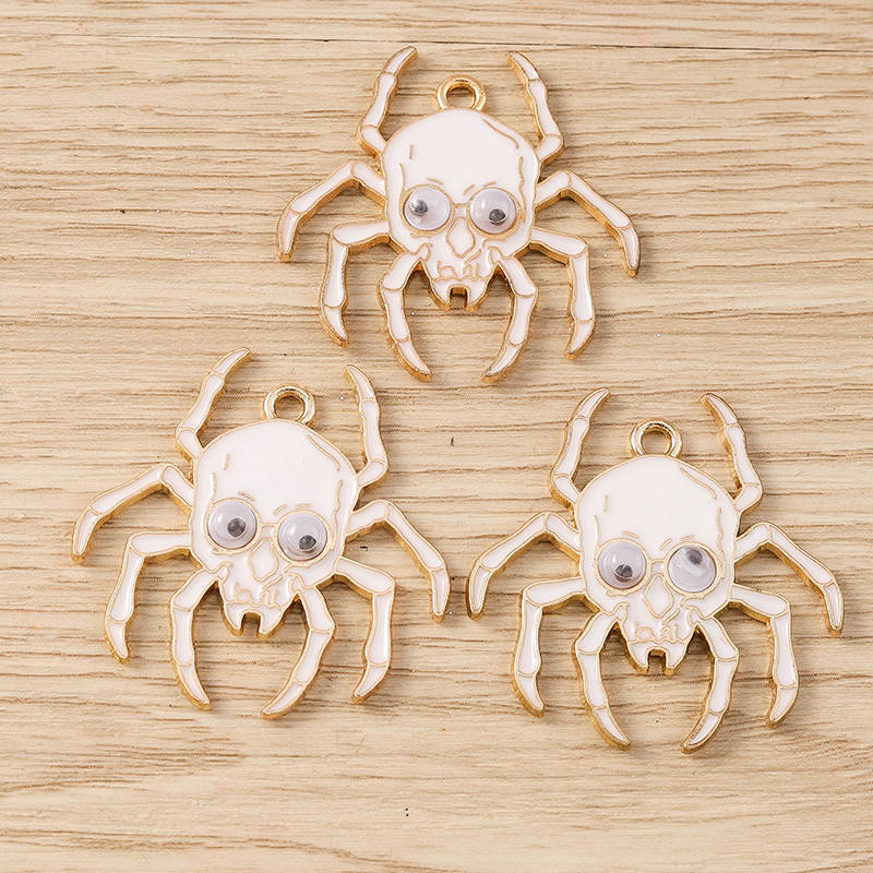 10pcs Cartoon Spider Enamel Charms for Jewelry Making - Image 5