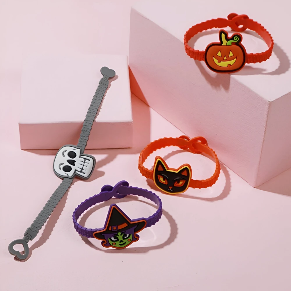 10pcs Halloween Rings & Bracelet Set - Cute Cartoon Party Accessories - Image 2