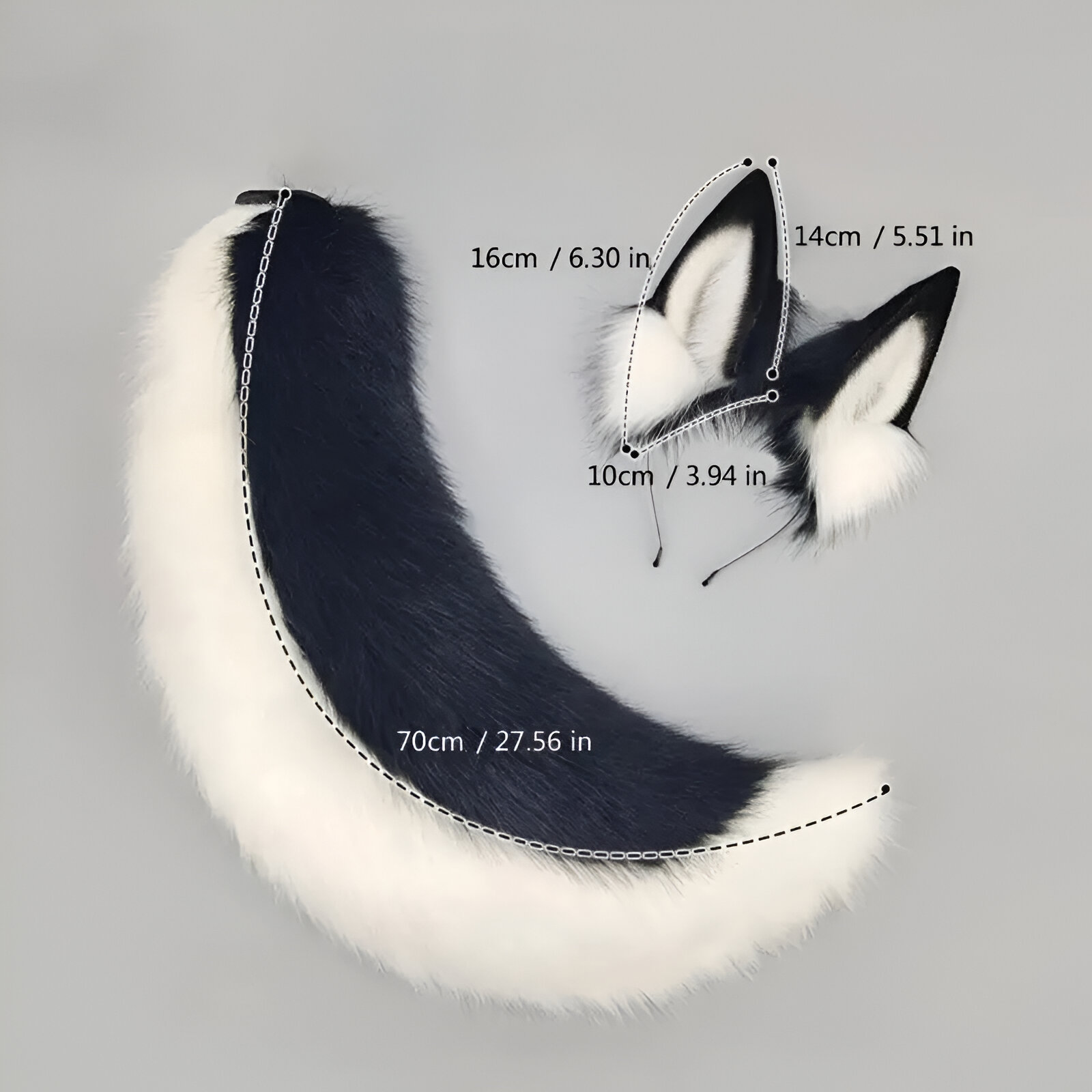 Animal Cosplay Costume Set with Ears and Tail for Halloween & Parties - Image 6