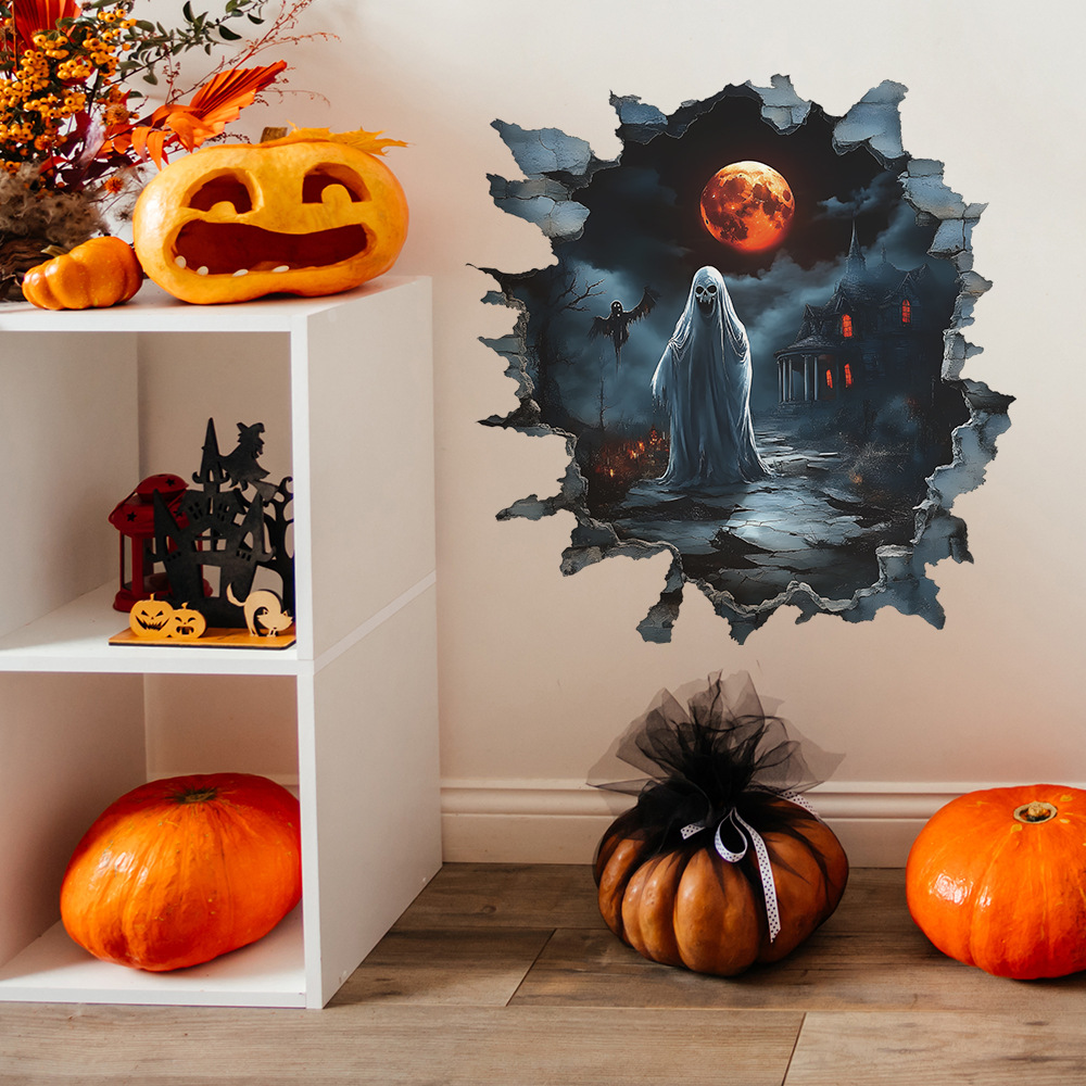 Faceless Ghost Wall Stickers - Creative Halloween Decorations - Image 4
