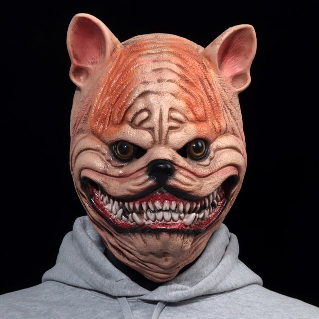 Bulldog Mask Latex Cosplay Costume - Perfect for Halloween & Party Fun