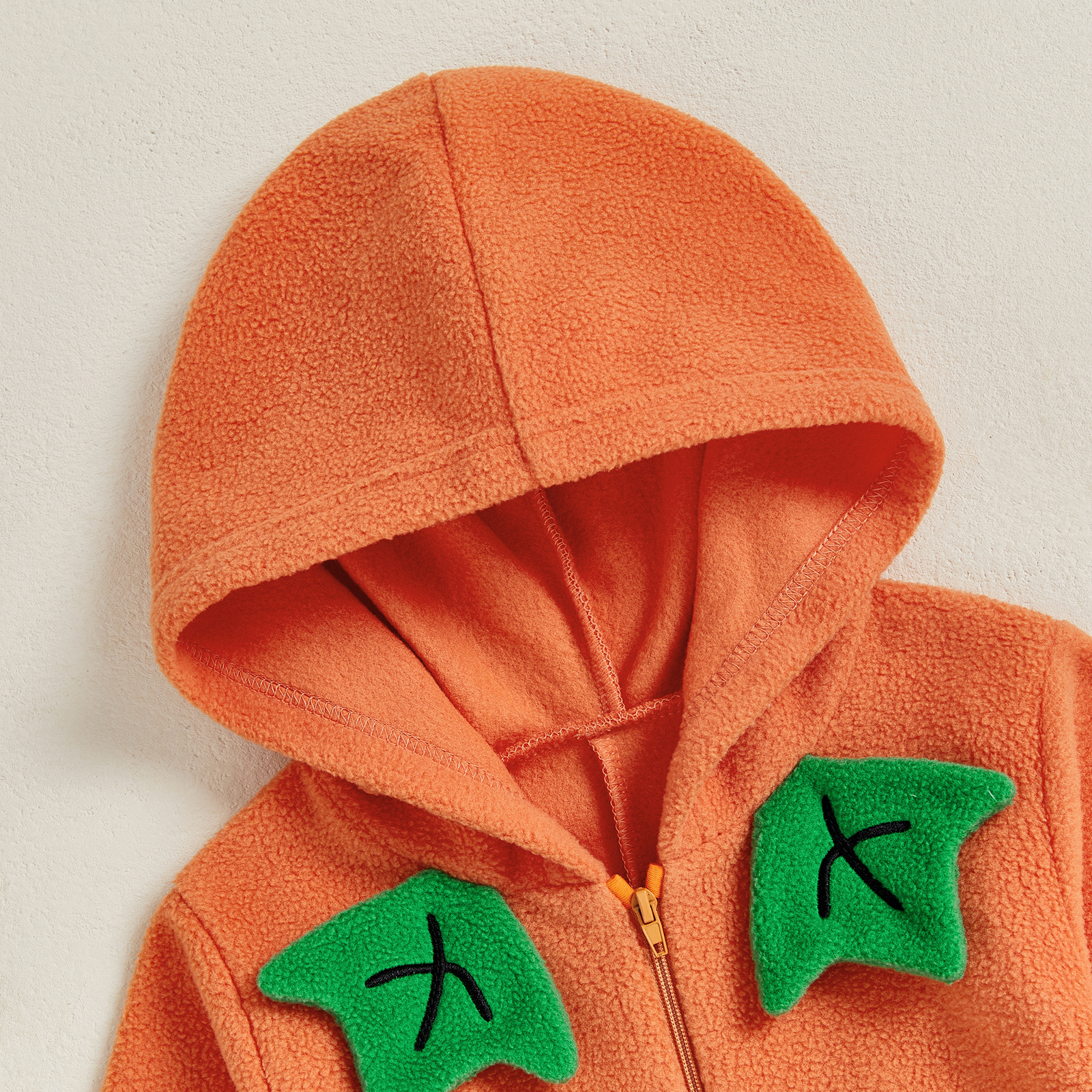 Unisex Pumpkin Romper Baby Halloween Costume – Cute Long Sleeve Hooded Jumpsuit - Image 4
