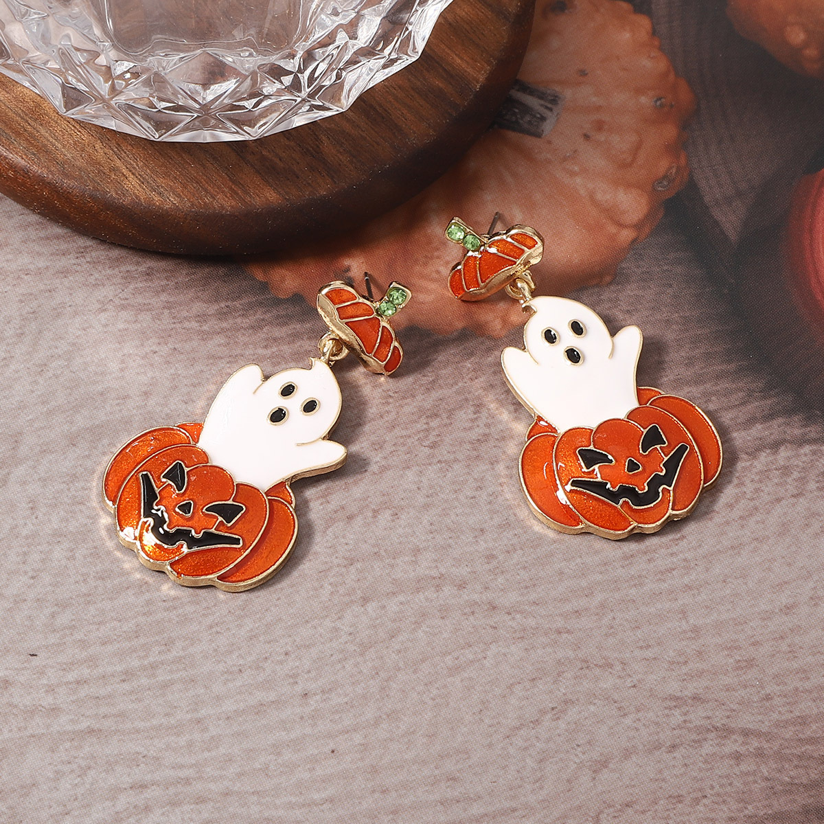 Halloween Pumpkin Earrings - Image 3