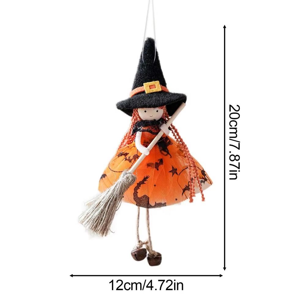 Hanging Broom Girl Angel Pendant for Halloween Decor - Image 6