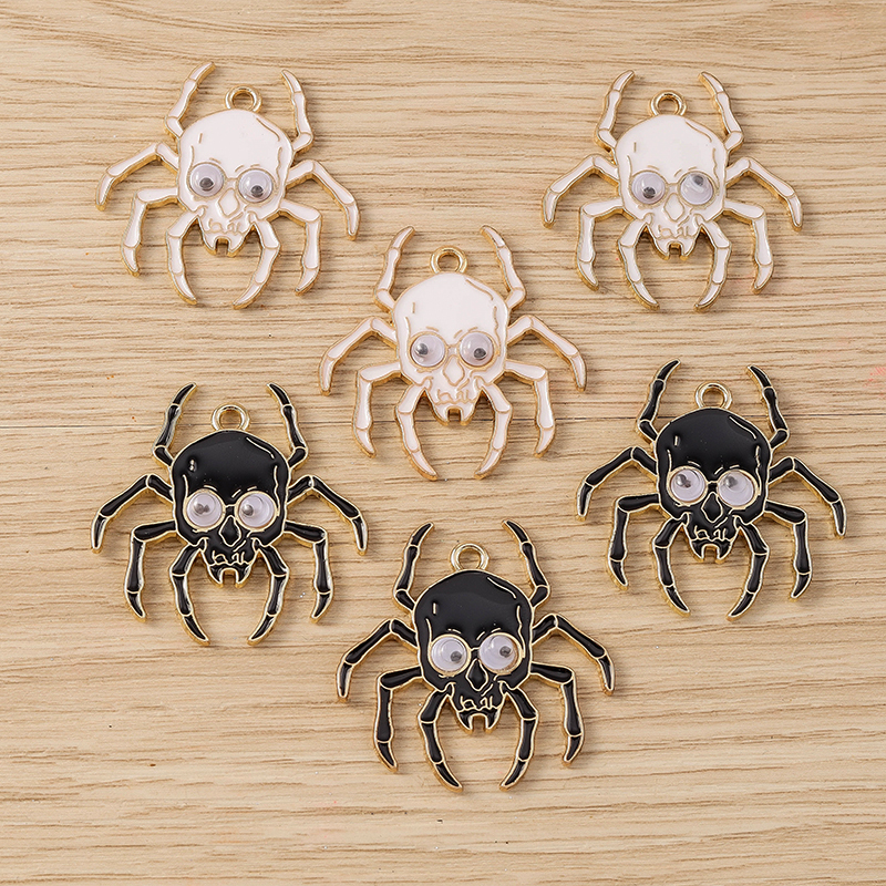 10pcs Cartoon Spider Enamel Charms for Jewelry Making - Image 3