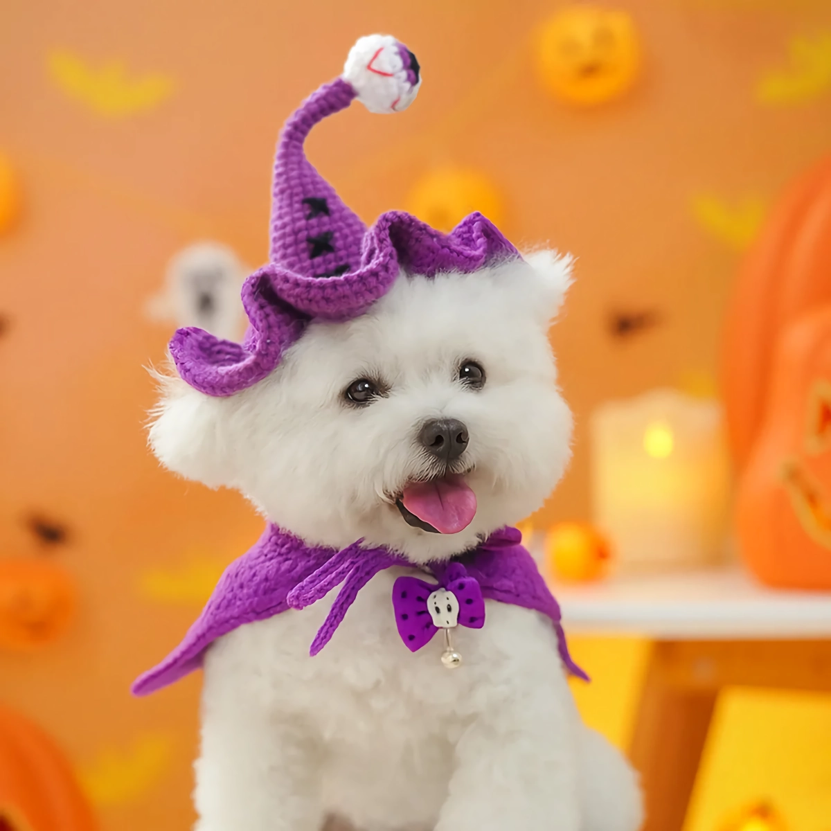 Wizard Hat for Small Dogs & Cats – Halloween Woolen Pet Costume Accessory - Image 3