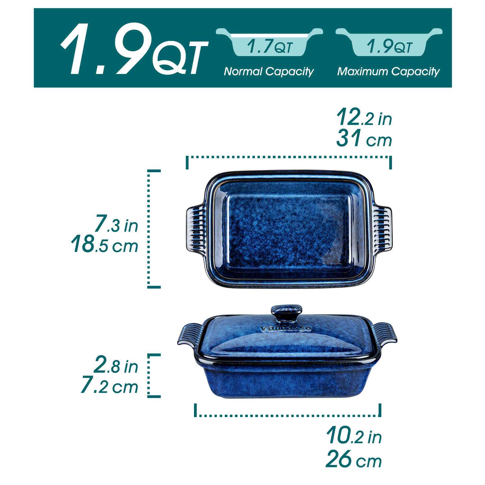 1.9 QT 7x10 Inch