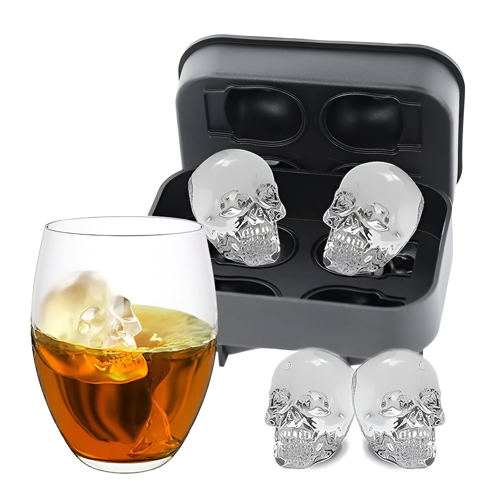 3D Skull Ice Cube Mold - Fun Halloween Party Supplies - Image 4