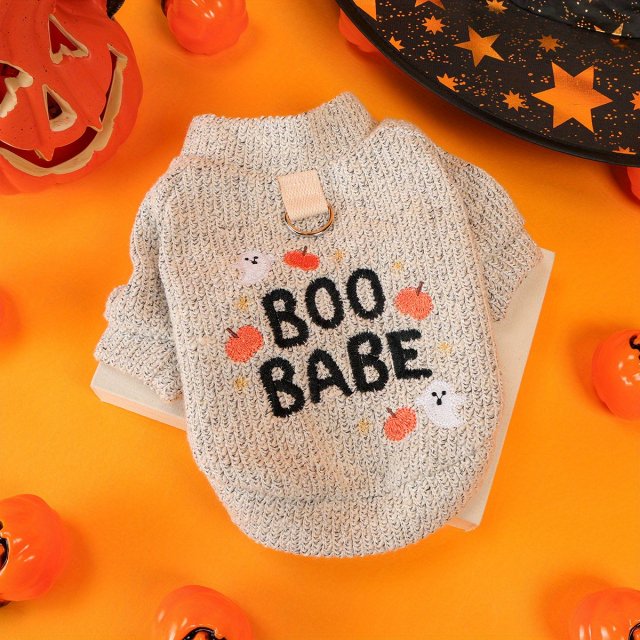 Pumpkin Ghost Halloween Pet Pullover Jacket