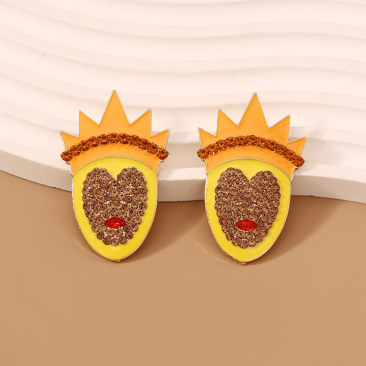 Glam Rhinestone Crown Earrings for Women – Halloween Sparkle - Image 4