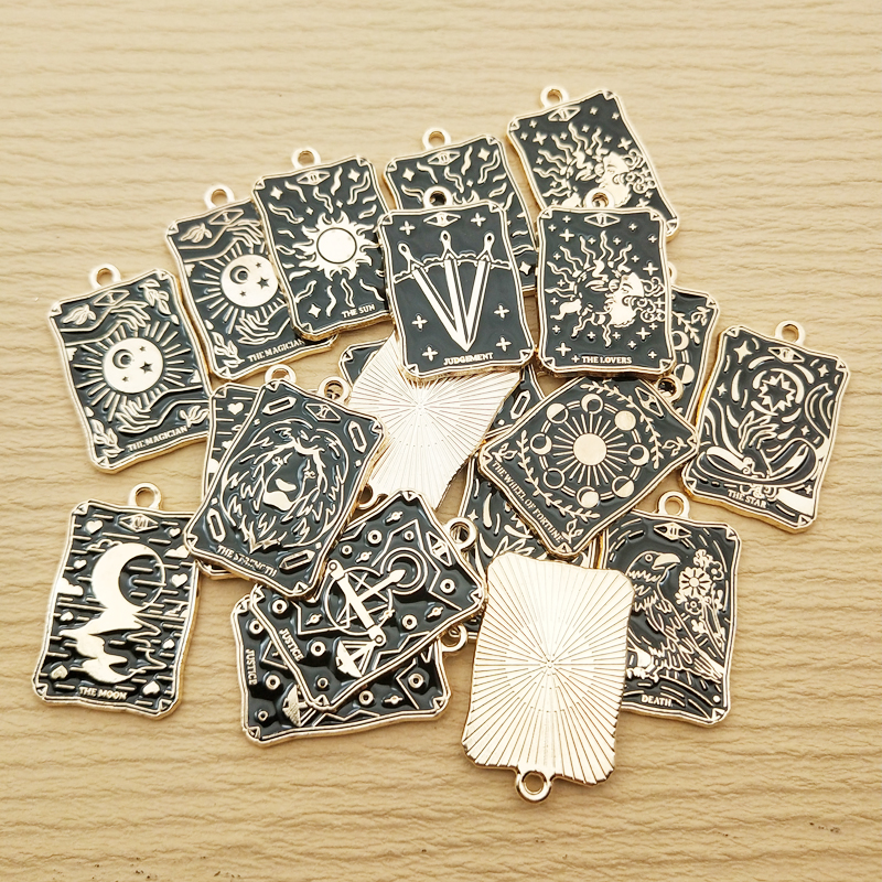 10pcs Sun & Moon Charms for Jewelry Making - Image 2