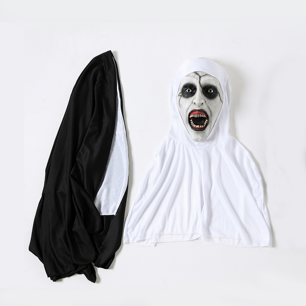 Valak The Nun Cosplay Mask – Scary Halloween Terror Costume Prop - Image 4