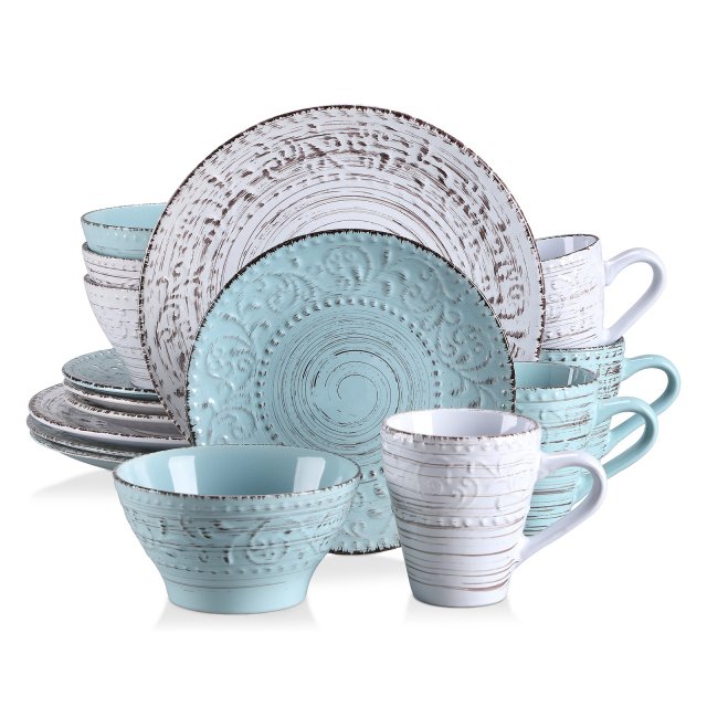 Ceramic Dinner Set with Plates, Bowls, Mugs & More