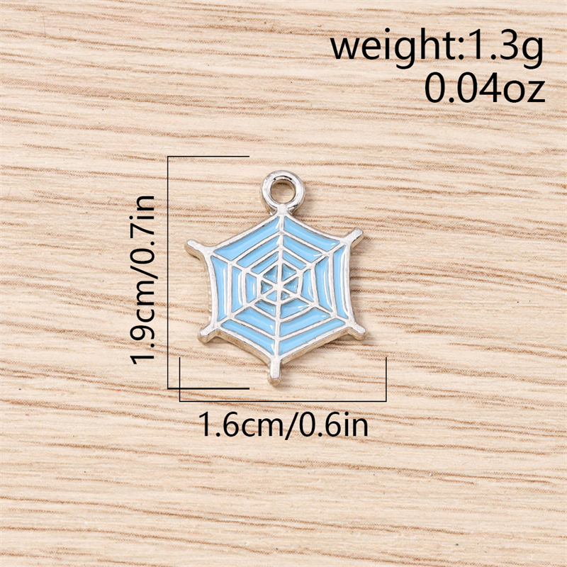 10pcs Colorful Enamel Spider Web Charms 16x19mm for Jewelry Making - Image 6