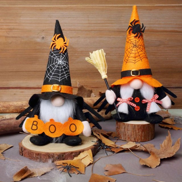 Halloween Faceless Plush Doll Spider Gnome Decoration