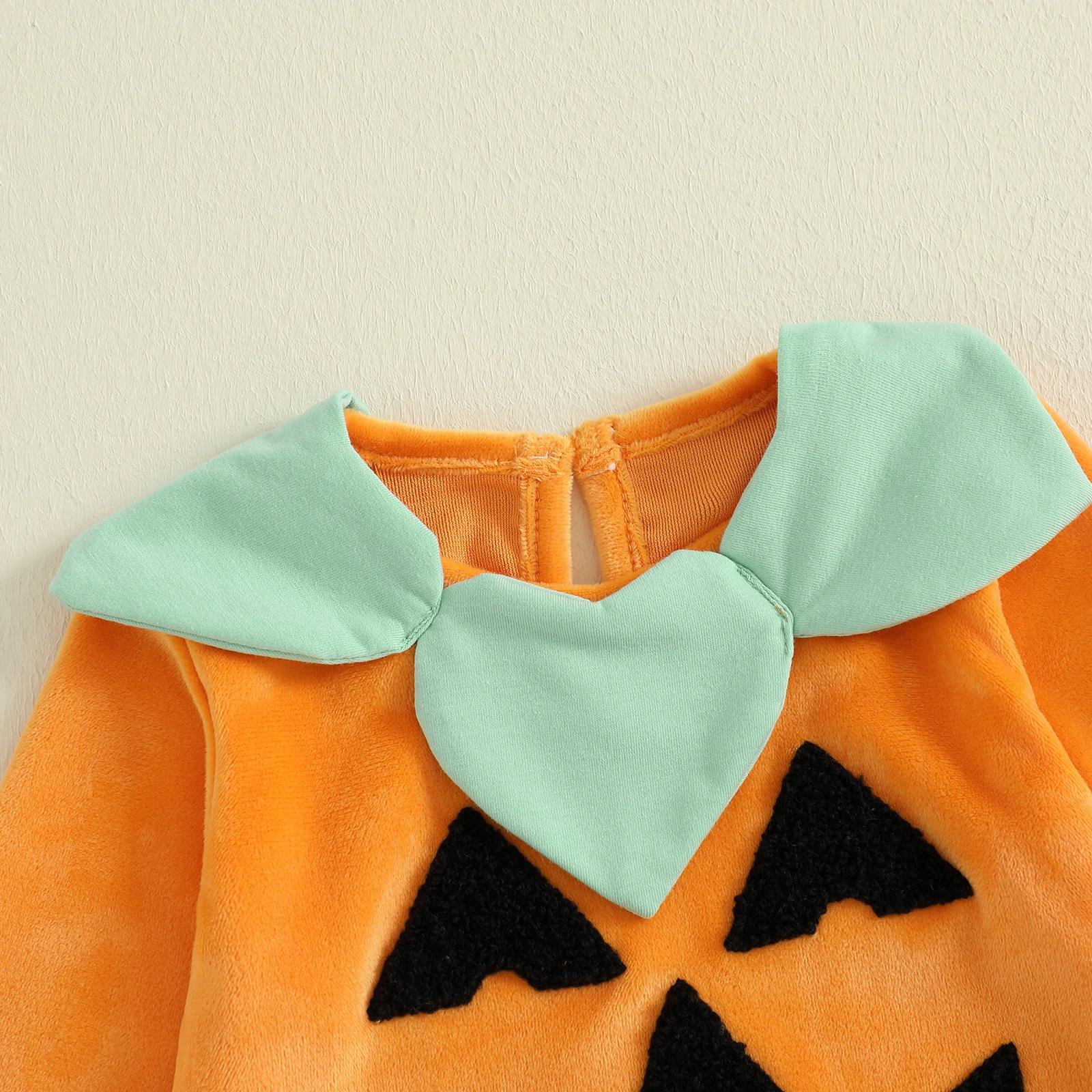 Infant Halloween Pumpkin Romper Fall Bodysuit 0-18M - Image 4