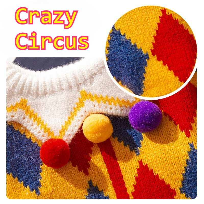 Clown Dog Sweater with Hat - Image 5