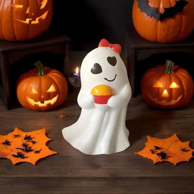 Cute Resin Halloween Ghost Figurine