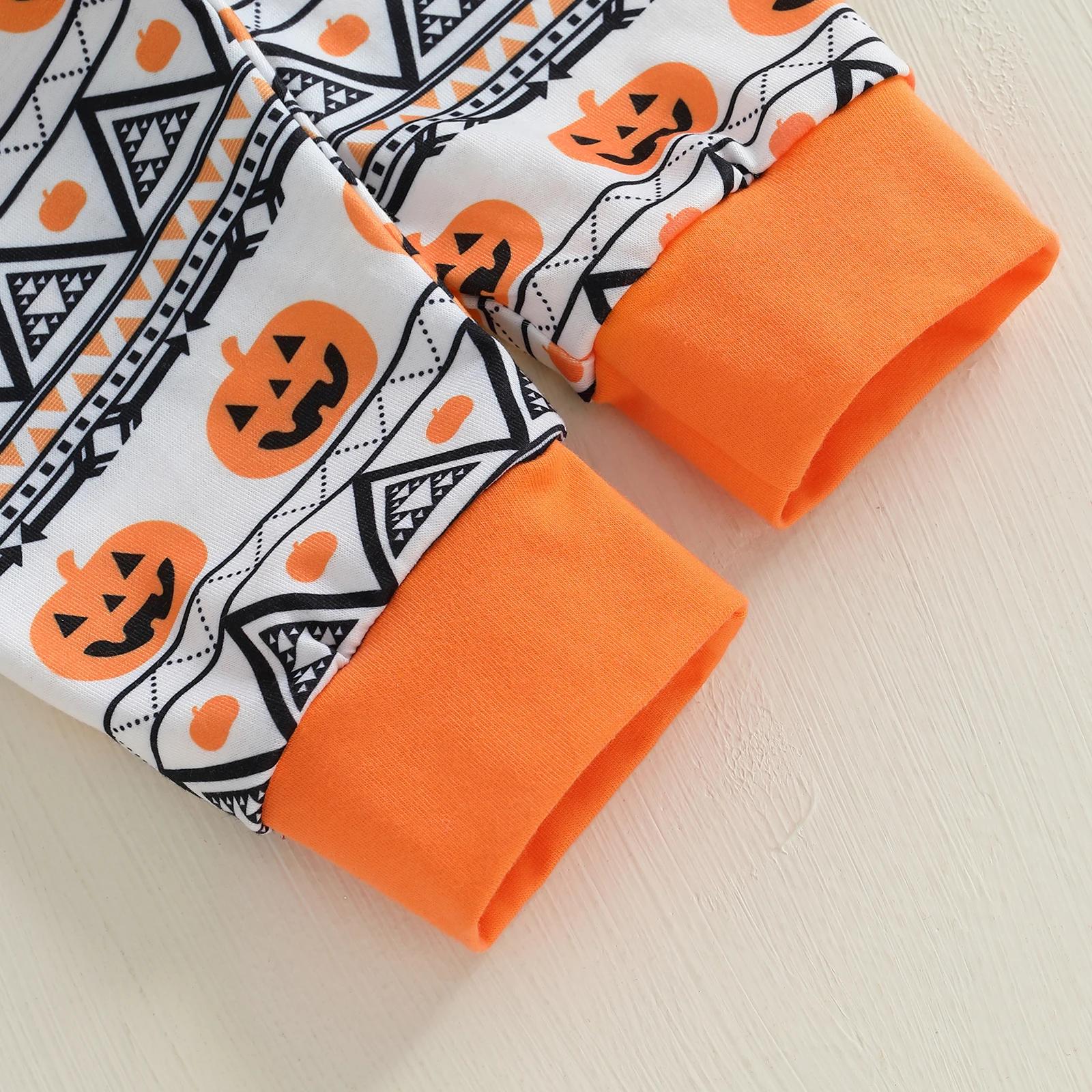 Baby Girl Halloween Outfit 4PCS Romper Pants Hat Headband Set - Image 7