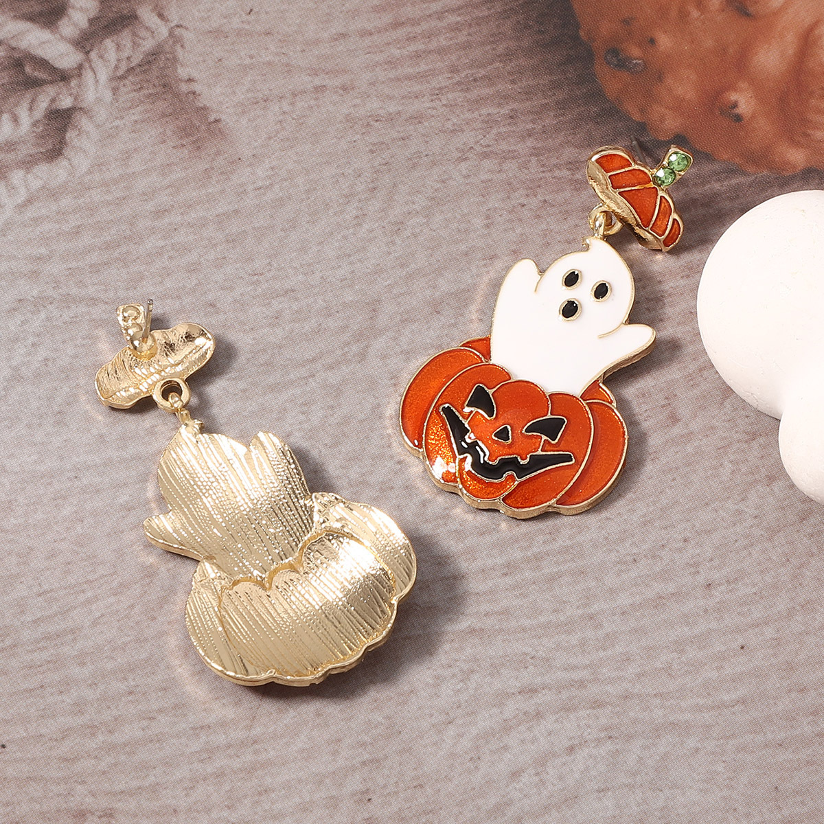 Halloween Pumpkin Earrings - Image 4