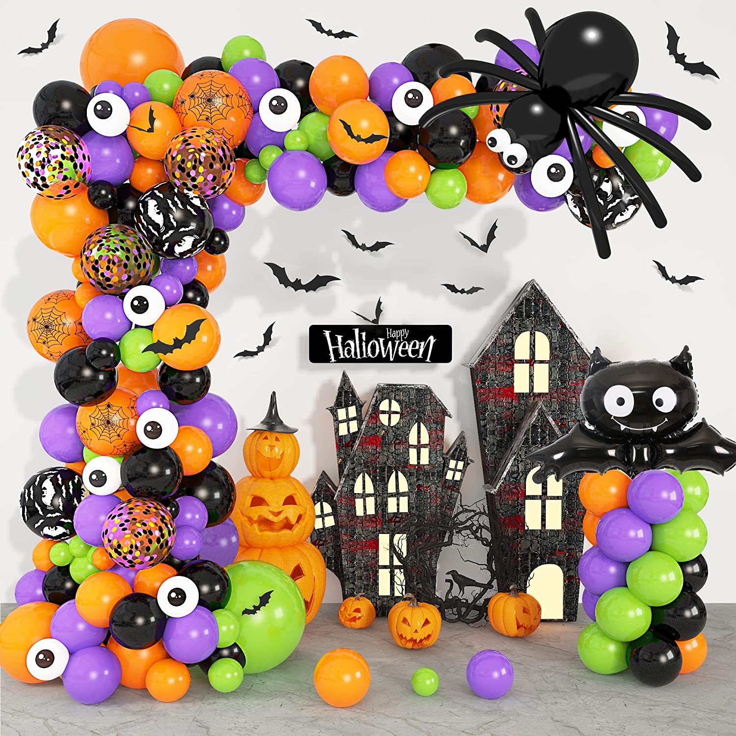 Halloween Bat Balloon Garland Arch Kit - Image 2